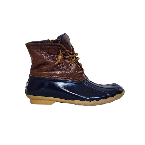 Sperry Top Sider Classic Saltwater Duck boots in Tan, Navy Womens Size 6 - Picture 6 of 10